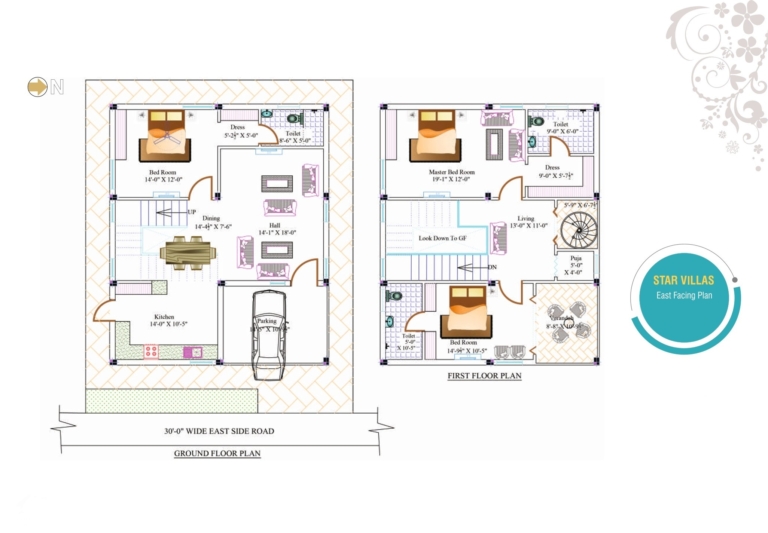 3BHK Duplex Villa East Facing 2158 SFT 185 SQ.YDS